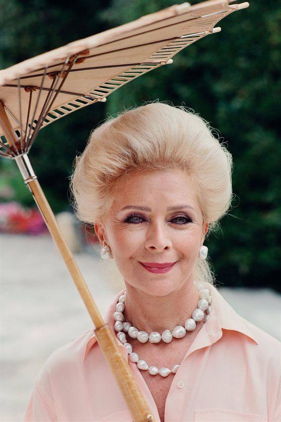 Lily Safra wearing elegant jewelry from her legendary private collection.